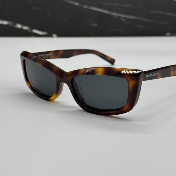 NEW SAINT LAURENT SL658 002 CAT EYE HAVANA WOMEN SUNGLASSES SL 658 002